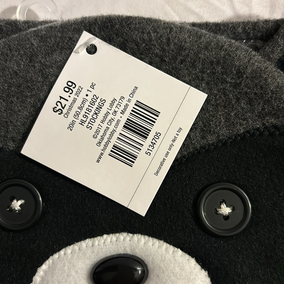 Winter Raccoon Stocking NWT - Picture 6 of 8